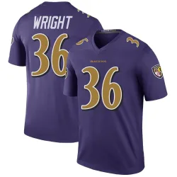 Owen Wright Men's Nike Purple Baltimore Ravens Custom Game Jersey
