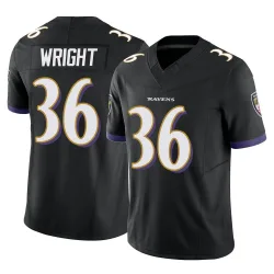 Owen Wright Men's Nike Purple Baltimore Ravens Custom Game Jersey