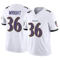 Owen Wright Men's Nike Purple Baltimore Ravens Custom Game Jersey