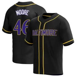 Nick Moore 46 Baltimore Ravens Game Jersey - Purple - Bluefink